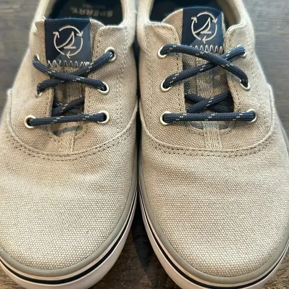 Sperry Little Boy 2 Gray Spinnaker Washable‎ Canvas Boat Shoes - Picture 4 of 14